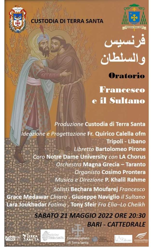 COMUNICATO STAMPA: Opera “S.Francesco e il Sultano” in Italia (21 maggio 2022)